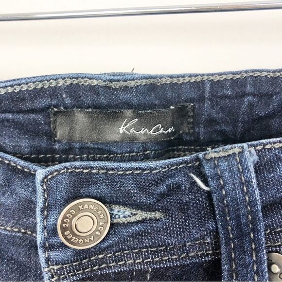 KANCAN | Dark Wash Distressed Stretchy Skinny Jeans Women’s Size 28 (9) - Picture 4 of 10